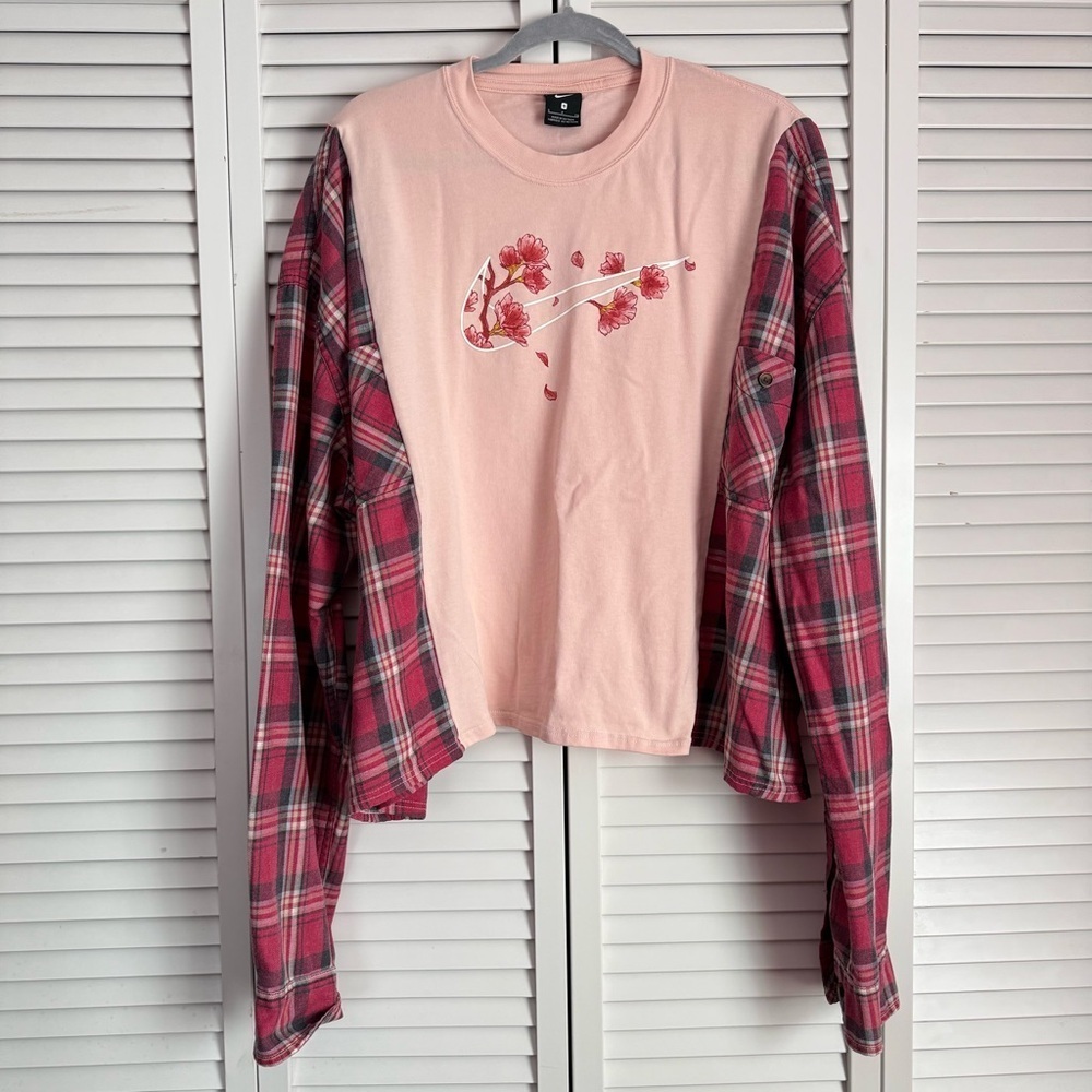 Nike Cherry Blossom Unisex Shirt Top Oversized Small Sakura DNA Edition Pink
